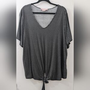 In Every Story Black and White Polka Dot Top 2x